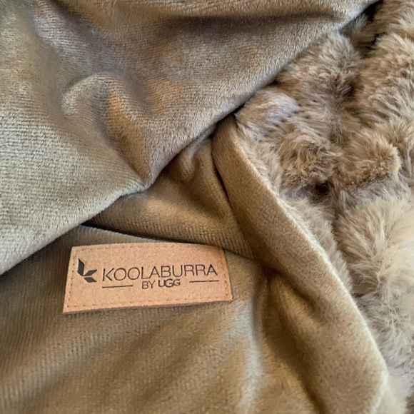 NWT koolaburra faux fur blanket brown - Picture 2 of 6